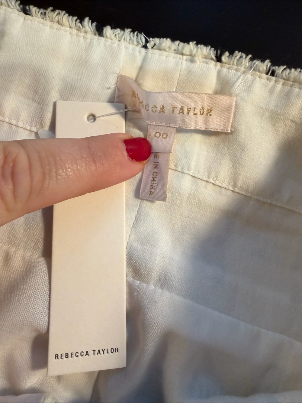 NWT Rebecca Taylor ‘Grid Print Tweed Ruffle Mini Skirt’ in Ivory & Black Size 00 - Picture 6 of 16